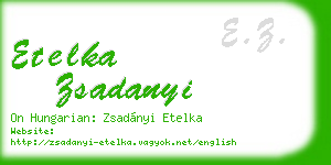 etelka zsadanyi business card