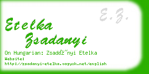 etelka zsadanyi business card